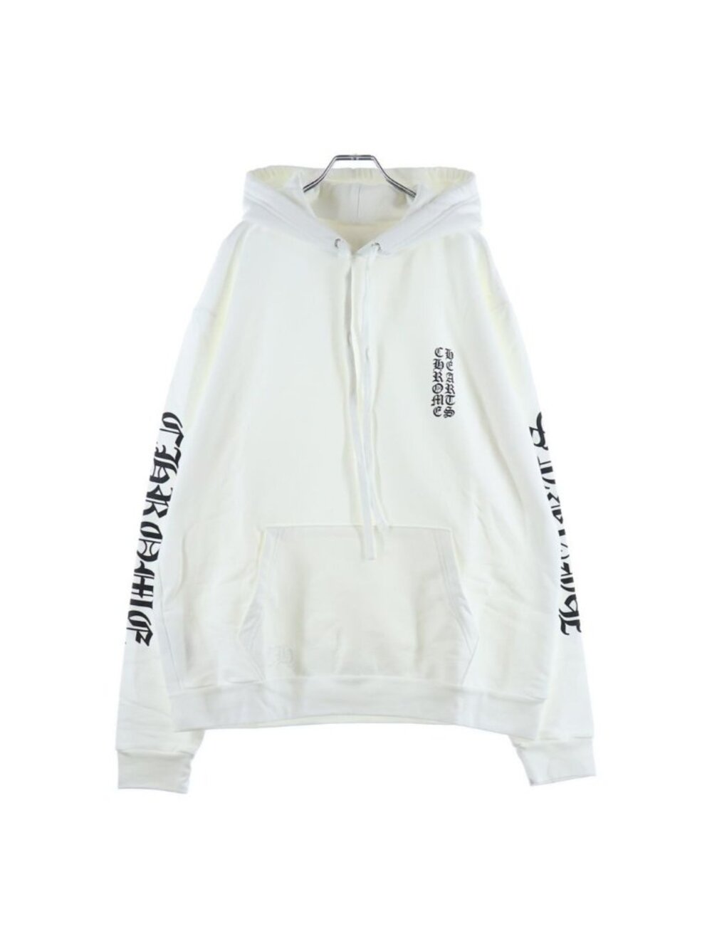 Chrome Hearts Vertical Logo Pullover Hoodie White